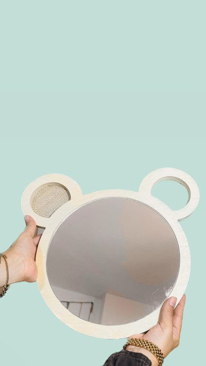 آینه دکوراتیو اتاق کودک طرح خرس