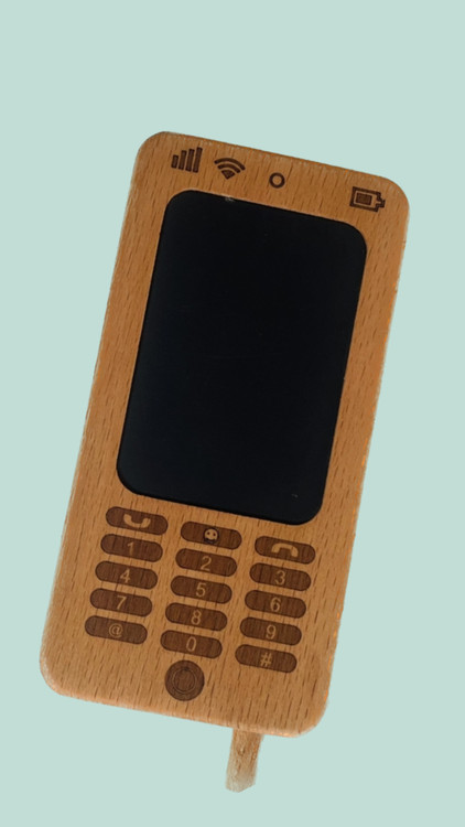 خرید اسباببازی چوبی تلفن همراه چوبی پوتوس