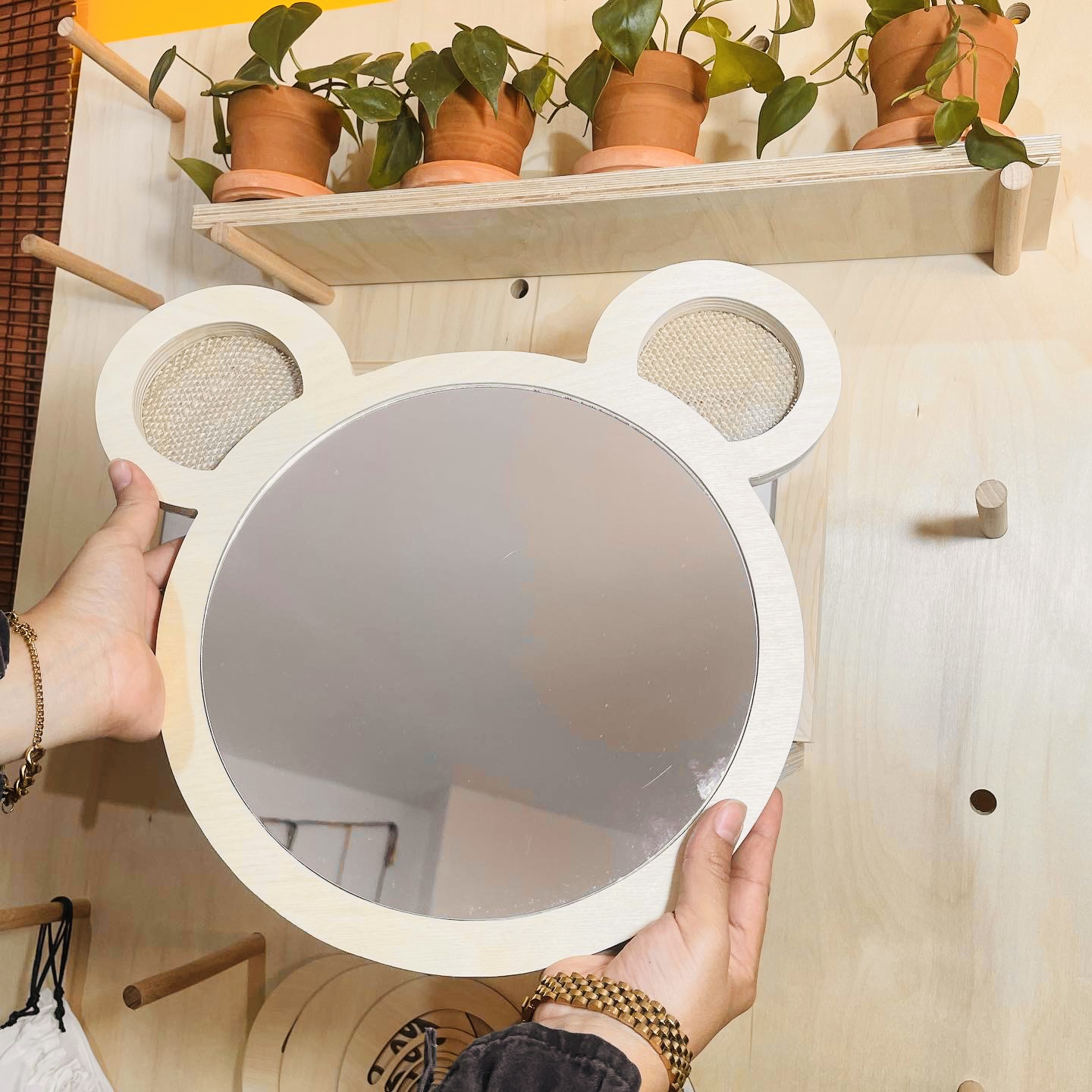 آینه دکوراتیو اتاق کودک طرح خرس