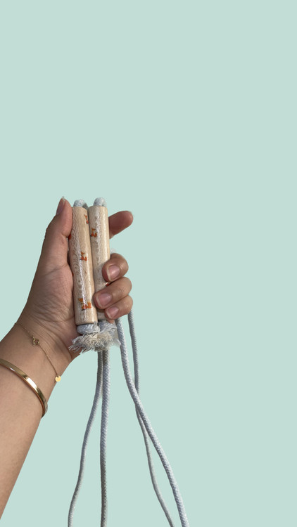 طناب بازی با دسته های چوبی و بند قابل تنظیم پوتوس