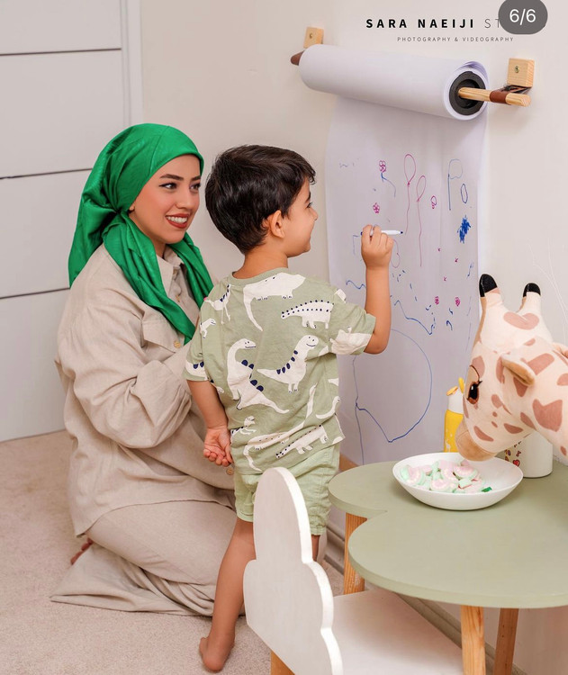 استند مینیمال نقاشی دیواری کودک چوبی پوتوس