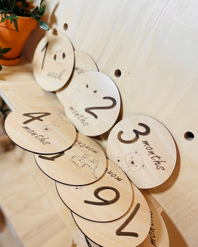 دیسک ماهگرد تا 12 ماهگی چوبی پوتوس