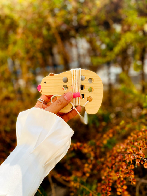 خرید اسباببازی چوبی مدل خرس دوخت چوبی پوتوس