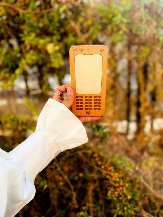 خرید اسباببازی چوبی تلفن همراه چوبی پوتوس