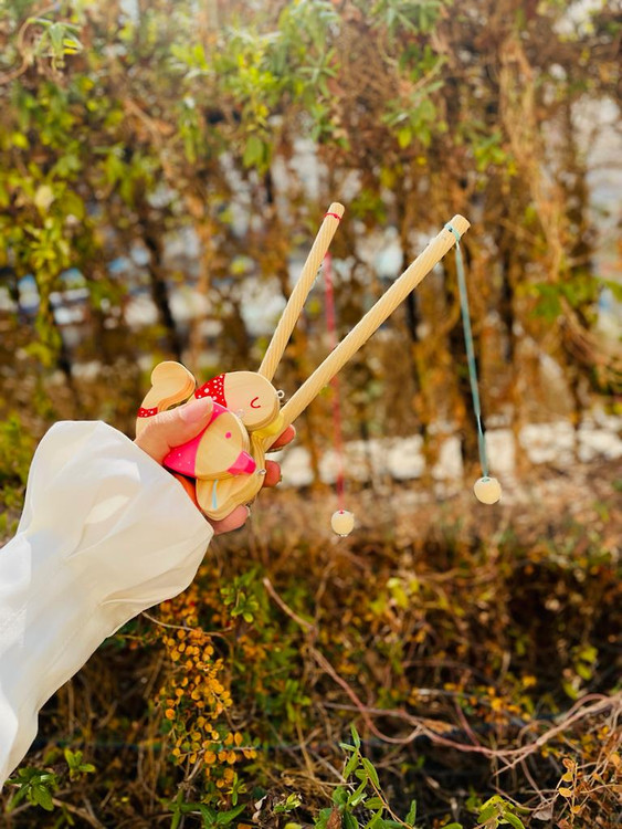 خرید اسباببازی چوبی مدل قلاب ماهیگیری و ماهی چوبی پوتوس