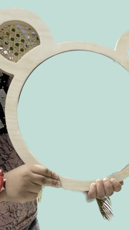 آینه دکوراتیو اتاق کودک طرح خرگوش