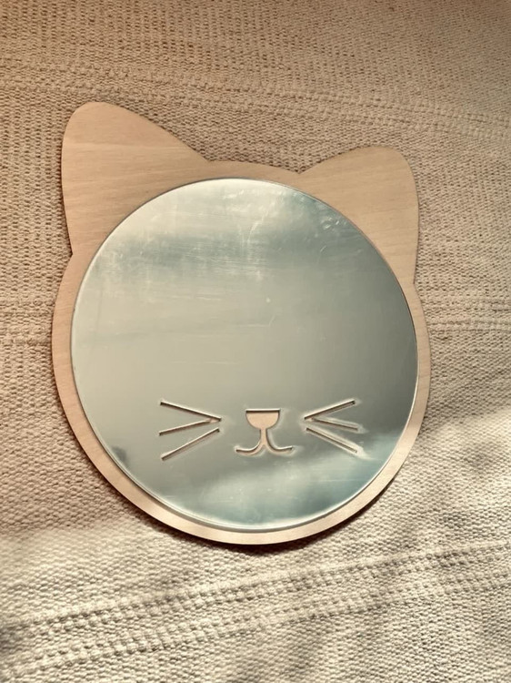 آینه پلکسی کودک طرح گربه پوتوس