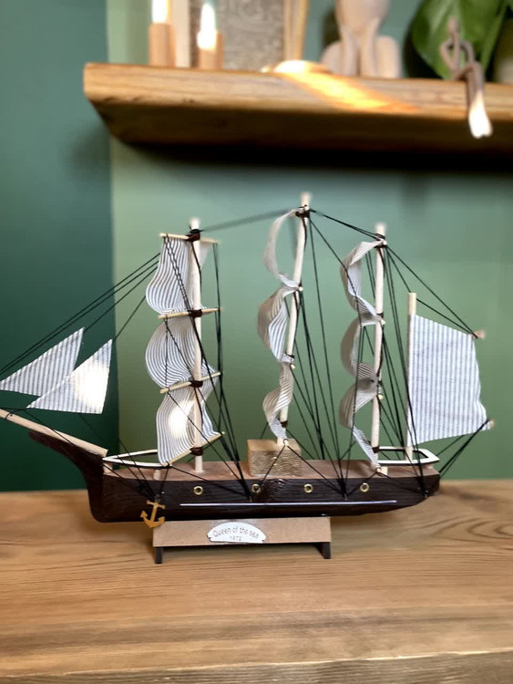 خرید اسباببازی چوبی مدل ماکت چوبی کشتی بادبانی