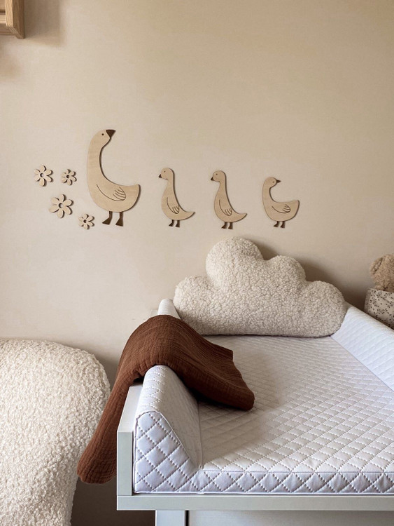 خرید اسباببازی چوبی مدل استیکر چوبی دیواری کودک طرح مرغابی