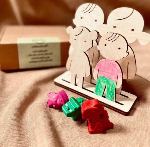 خرید اسباببازی چوبی پک شادی خانواده ۴ نفره